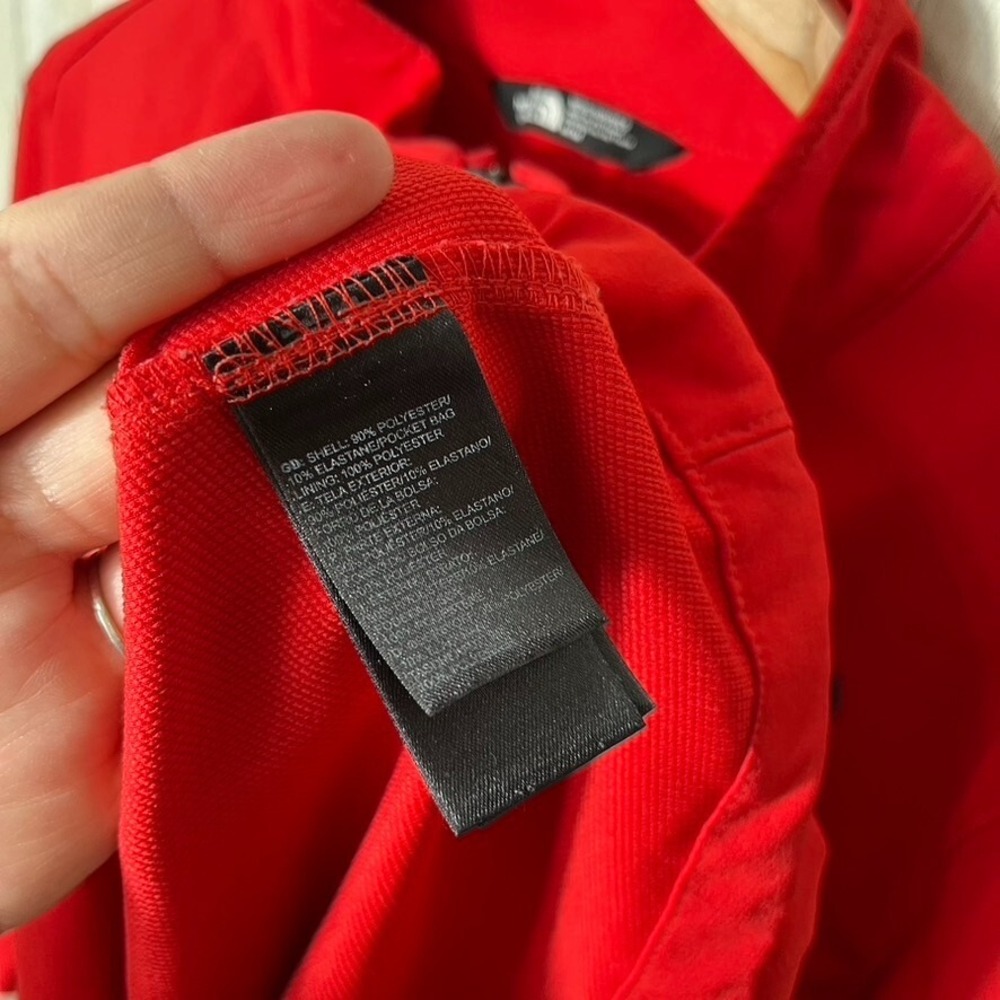 The North Face Red Half Zip Stitched Logo Pullover Windbreaker Mens Size Medium - Picture 4 of 8